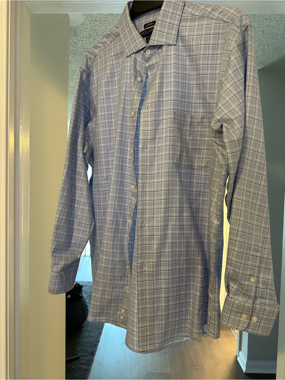 Pronto Uomo Light Blue Checked Dress Shirt